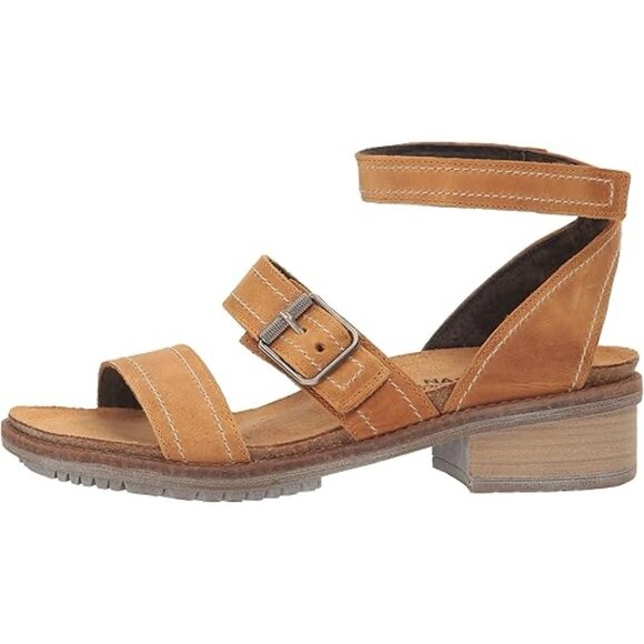 Naot Beatnik Sandals Women's 40 Wide Dune Nubuck Leather Bohemian Made In Israel - Picture 1 of 13
